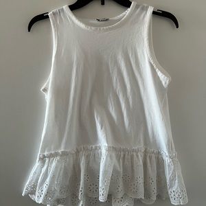 J Crew Women’s white tank top size XS